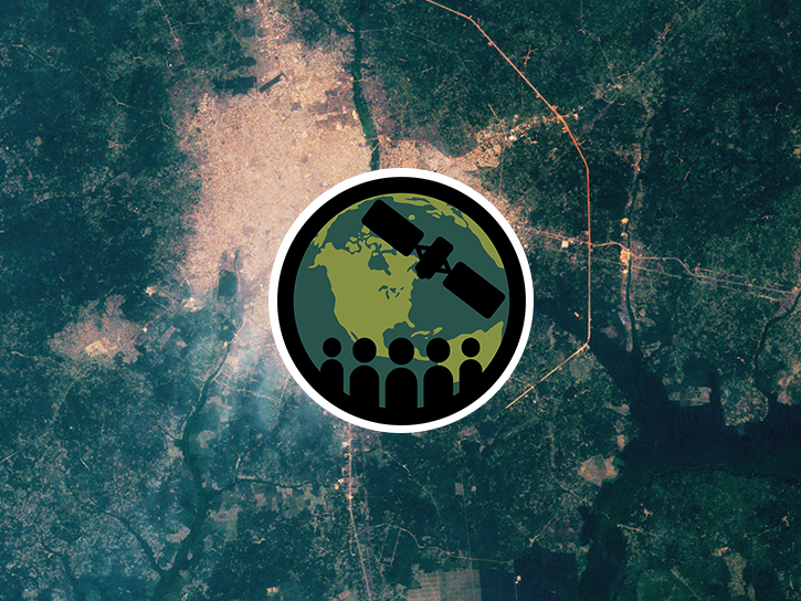 Satellite image of New Delhi, India.
