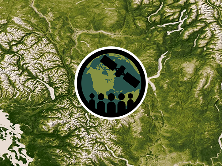 This NDVI satellite image shows a portion of the Pacific Northwest, specifically the Rocky, Cascade, and Coast Mountain Ranges. 