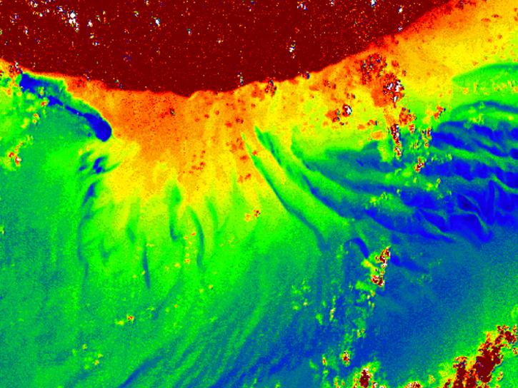 HICO image of bathymetry of Andros Island, Bahamas 
