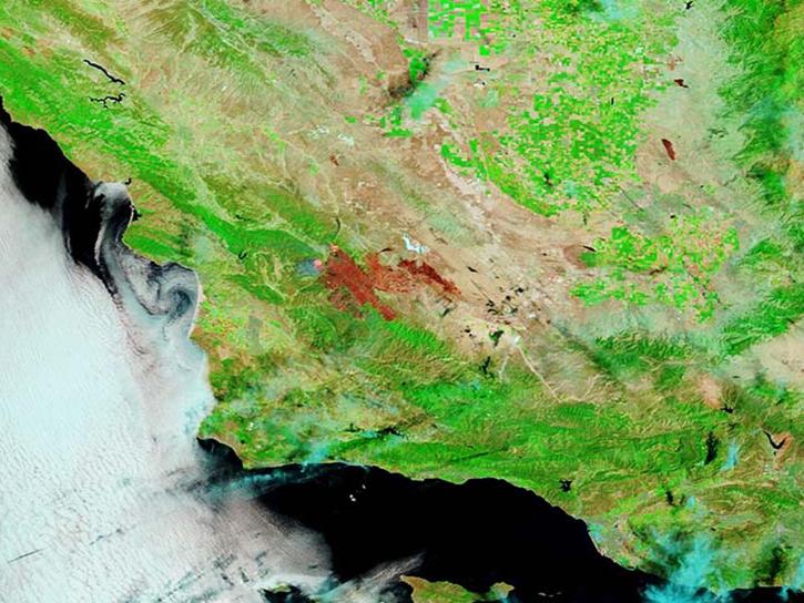California fire data captured by MODIS