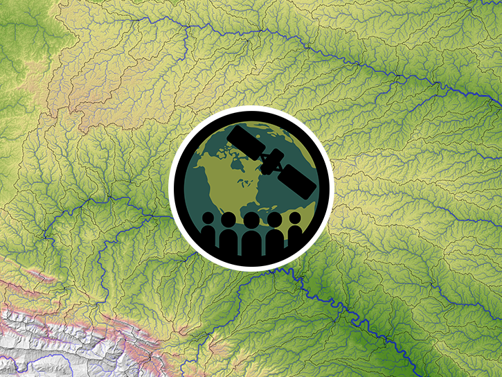 This image is a topographic map of the Madre de Dios Watershed, with the ARSET logo appearing in the middle.