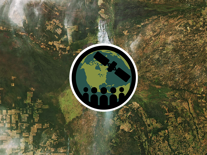 This image captures massive wildfires burning in Brazil's Pantanal region, the world's largest tropical wetland. The ARSET logo appears in the middle of the image.