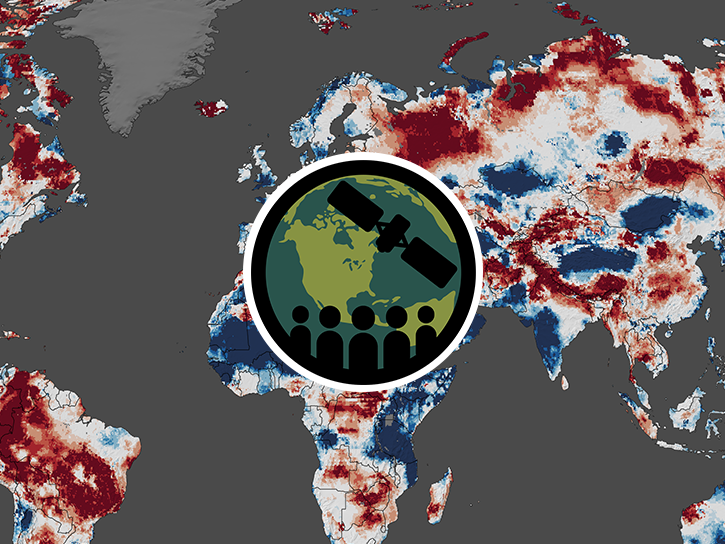 Global shallow groundwater from 2003 to 2021, with ARSET logo overtop