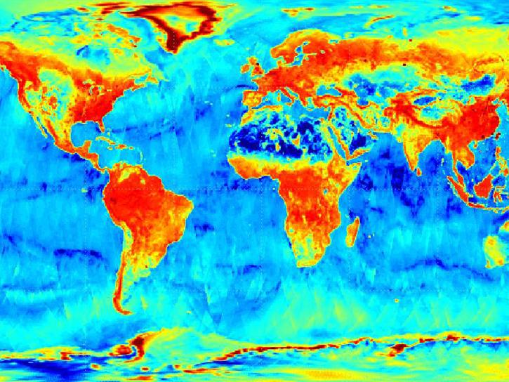 SMAP radar image of soil moisture data