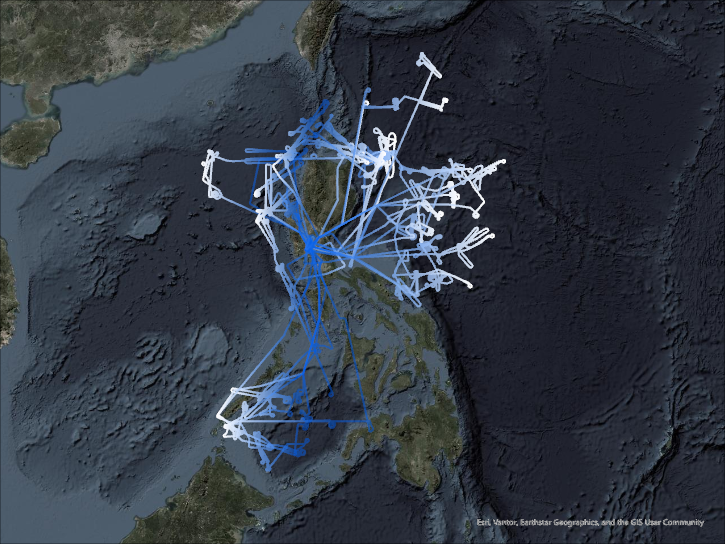 Flightpaths of the CAMP2Ex Campaign