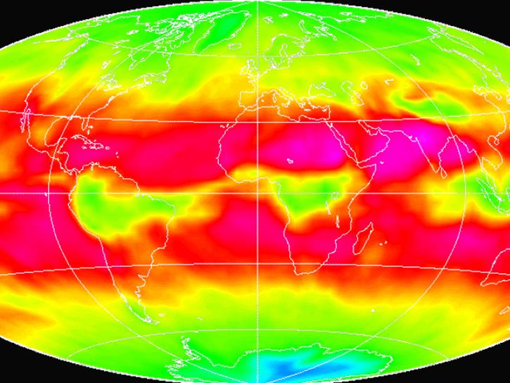 Longwave radiation data from Earth 