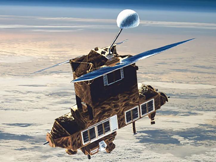 ERBE platform in orbit above Earth