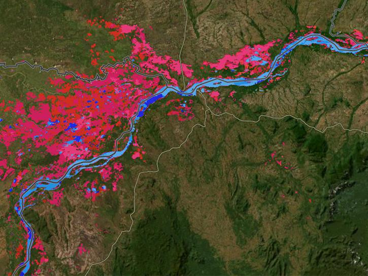FLOOD dashboard view of data from flooding in Venezuela from July 2025