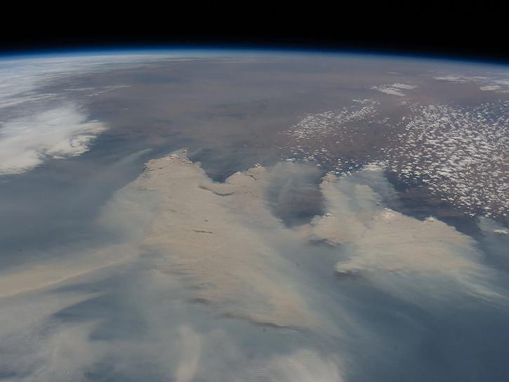 International Space Station image of Earth's atmosphere