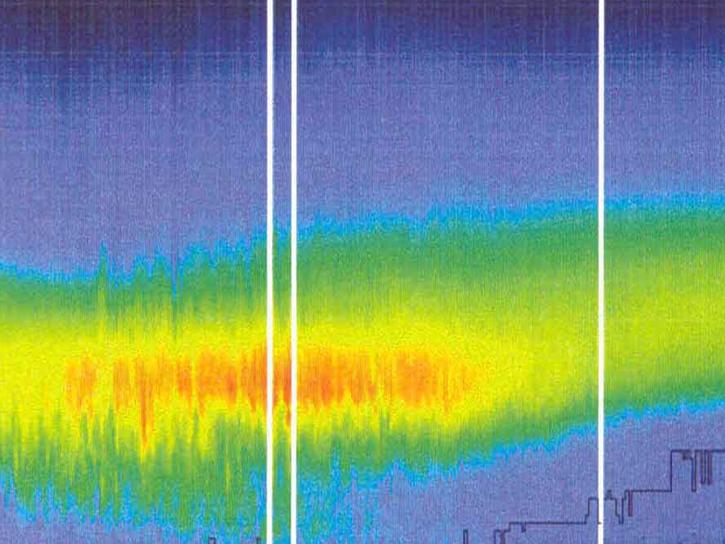 The SAGE III sunrise time-history of ozone density profiles from May 2002 through February 2003 in the southern hemisphere is shown. The measurement latitudes and tropopause heights (thin black line) at the measurement location are also shown.