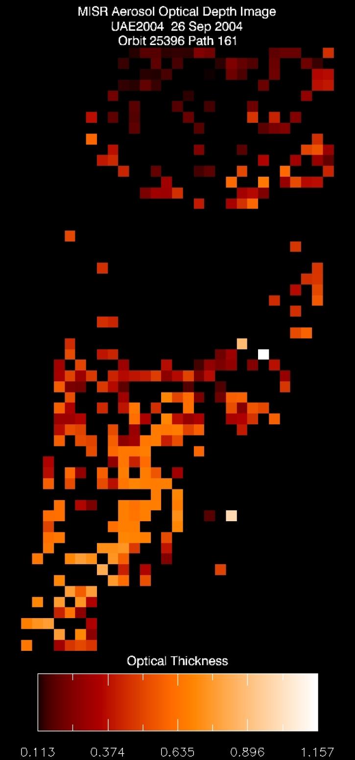 ArRuwais: Sept. 26, 2004, Aerosol Optical Depth 17.6 km