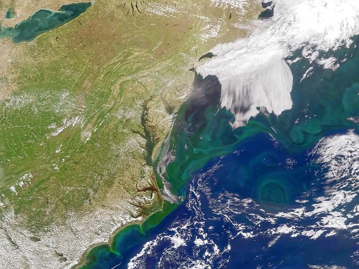 Pace imagery of United States east coast