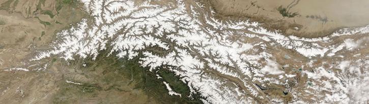 Karakoram Mountain Range - feature grid