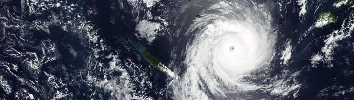 Tropical Cyclone Ula nears Vanuatu - feature grid