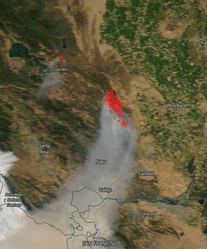 County Fire in Yolo County, California