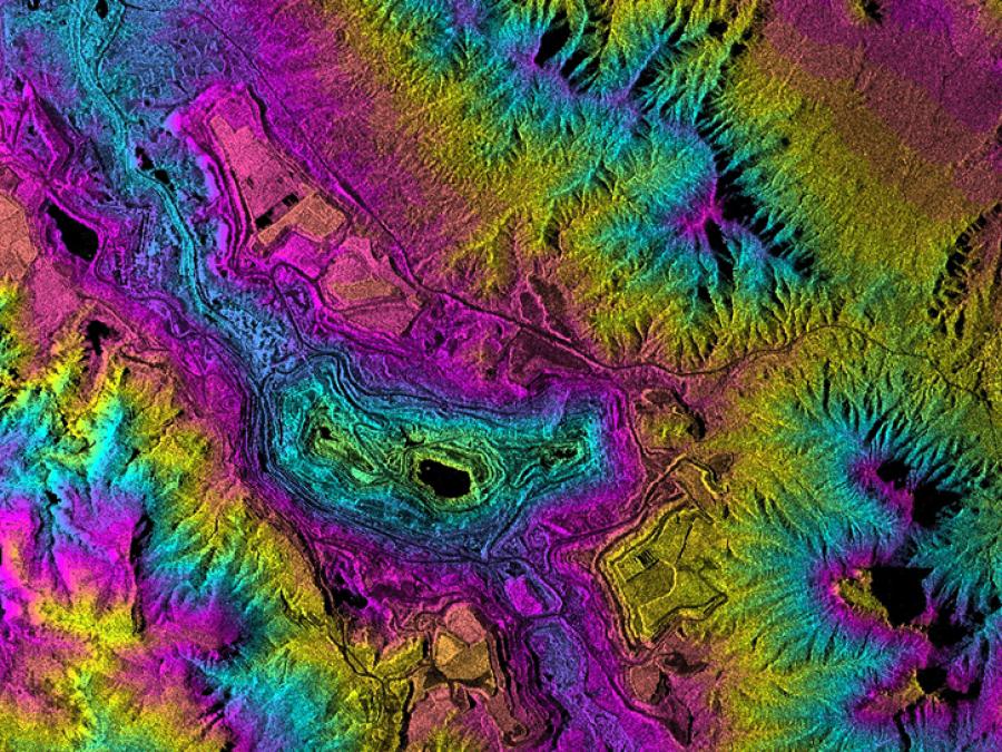 insar data image from Alaska Satellite Facility