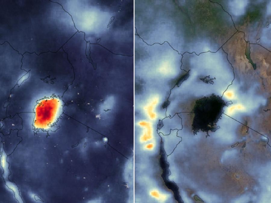 image of weather data over Lake Victoria