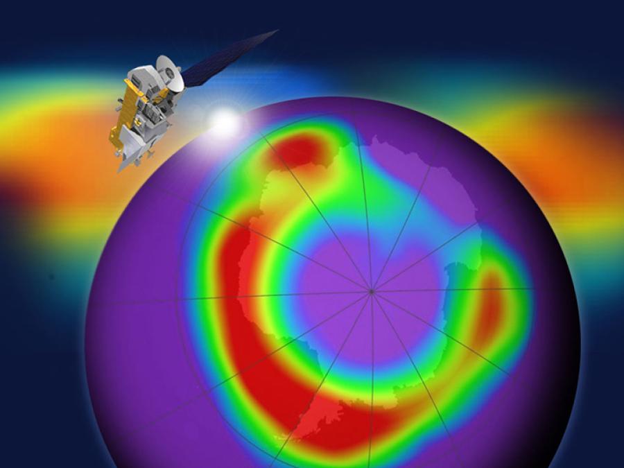 image of MLS SIPS data over Antarctica