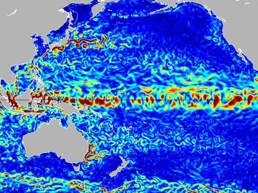 image of ocean temperature data