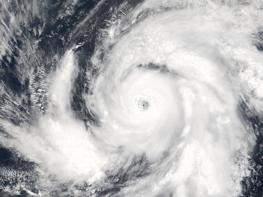 visualization of storm data from Hurricane Iris