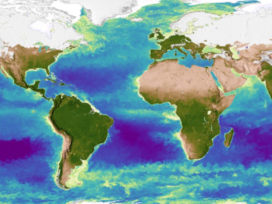 image of data vizualization showing sea level rise