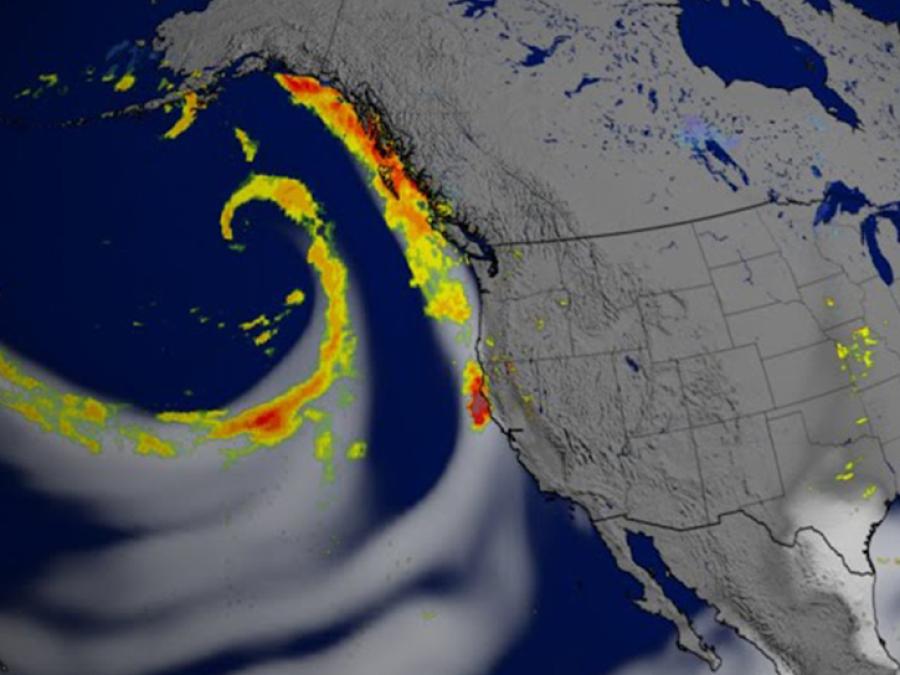 image of climate data over Pacific Northwestern United States