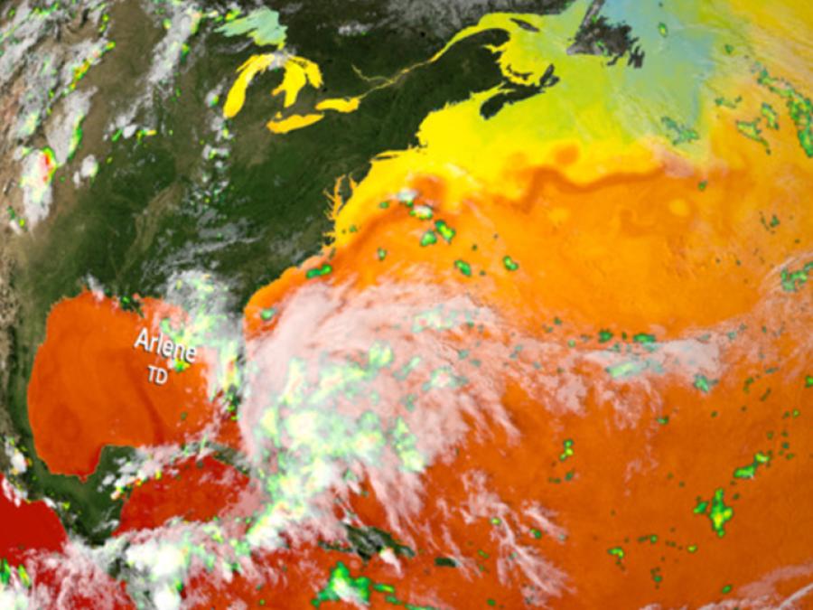 satellite image of hurricane data