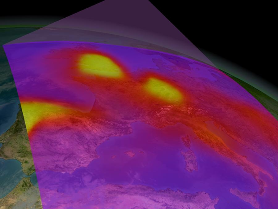 image of Aura satellite swath