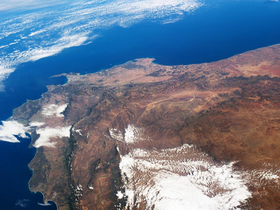 satellite image of South Africa