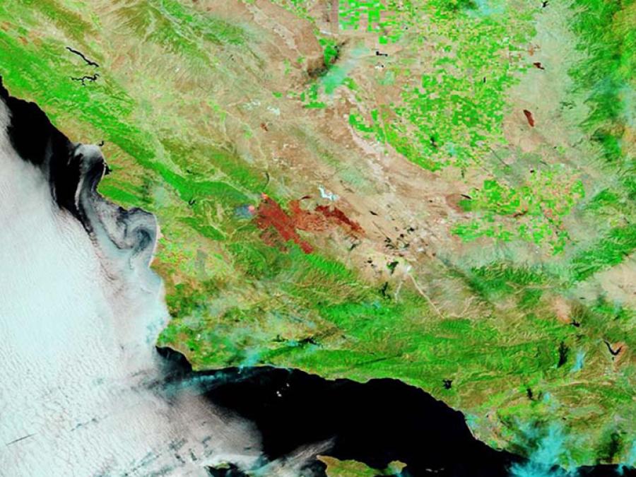 California fire data captured by MODIS