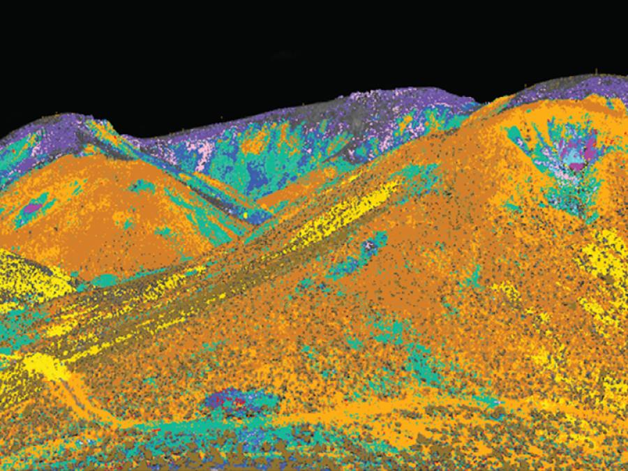 ASTER satellite image of Earth's topography