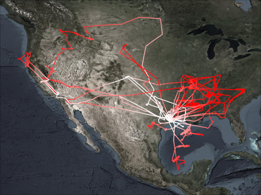 SEAC4RS Flightpaths