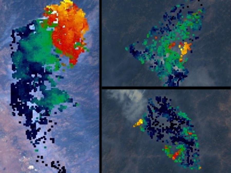 composite image of the wildfire data captured during the MISR Wildfire campaign
