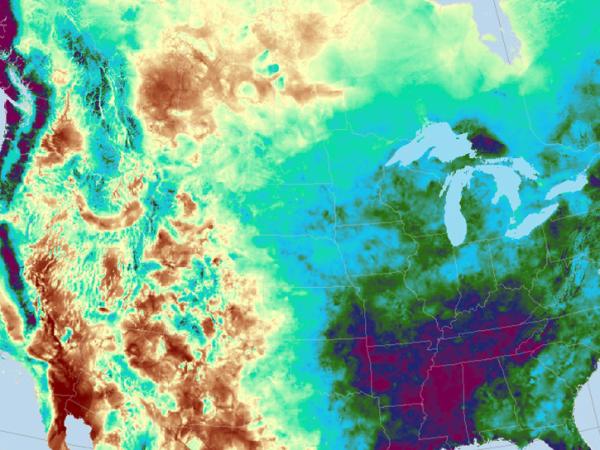 image of DAYMET data over North America