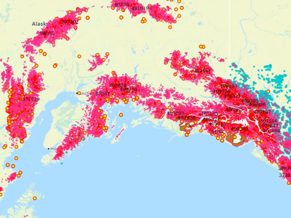 glacier data from GLIMS project