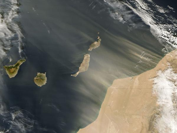 image from NAMMA campaign showing dust over west Africa