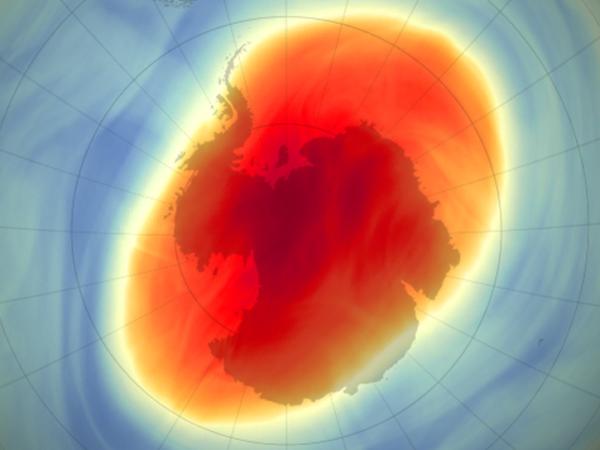 image of AURA ozone satellite data