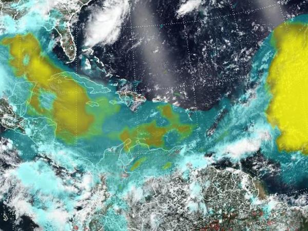 Suomi NPP satellite image of ozone hole over Antarctica