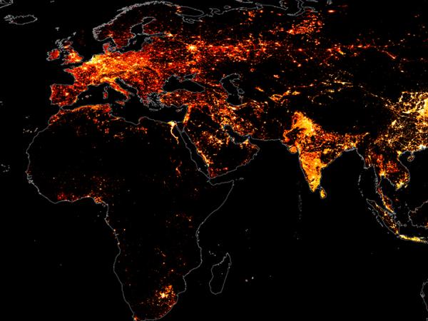 methane emissions data over the eastern hemisphere