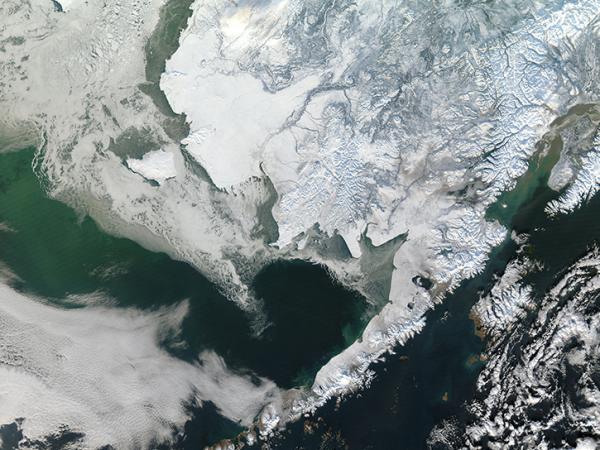 satellite image of Alaska
