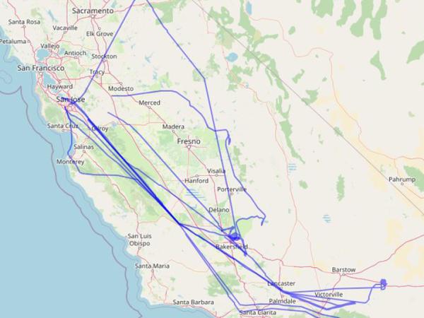 COMEX aircraft flight path