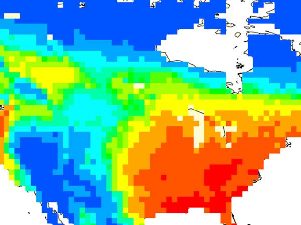 satellite climatology data over the United States