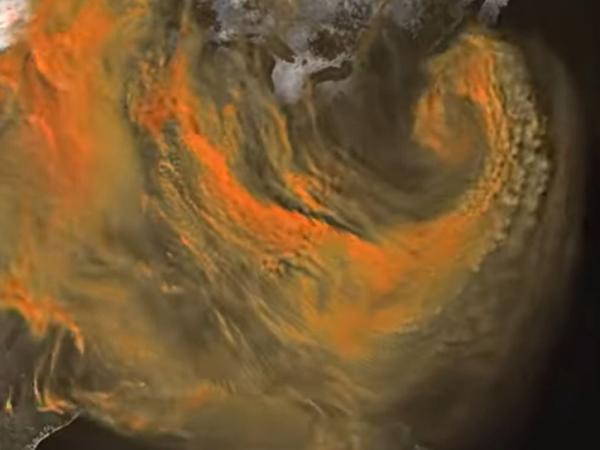 carbon data visualization over North America
