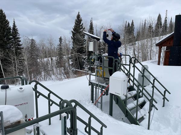 GPM equipment being used to measure snow