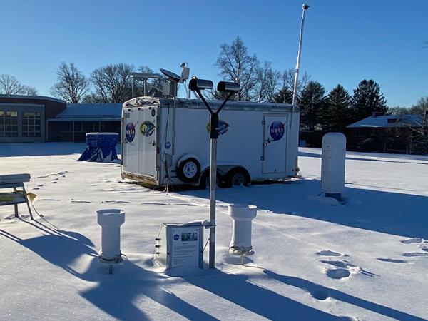 GPM equipment being used to measure snow