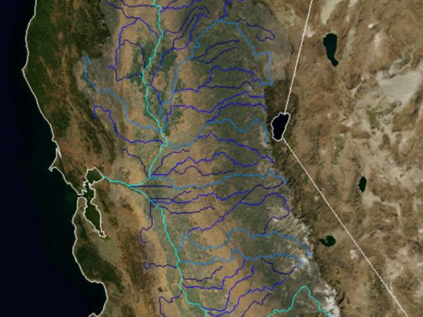 visualization of California rivers