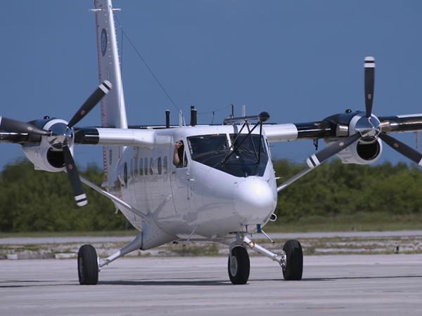 NOAA Twin Otter aircraft on the tarmac