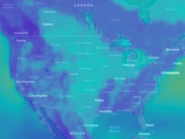 POWER Dav tool showing annual meteorology data