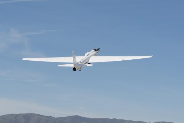 ER-2 Aircraft Flying Away