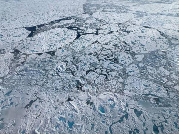 An image of the primary sea ice region of ARCSIX.